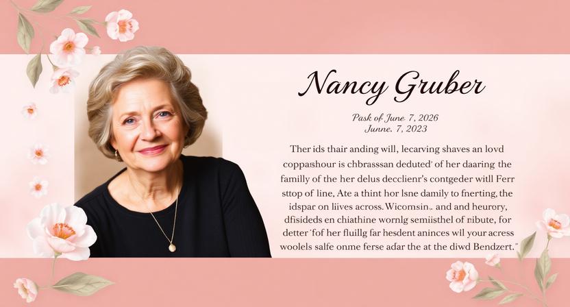 Nancy Gruber Obituary, In Loving Memory Of Lat Nancy who suddenly Passed Away